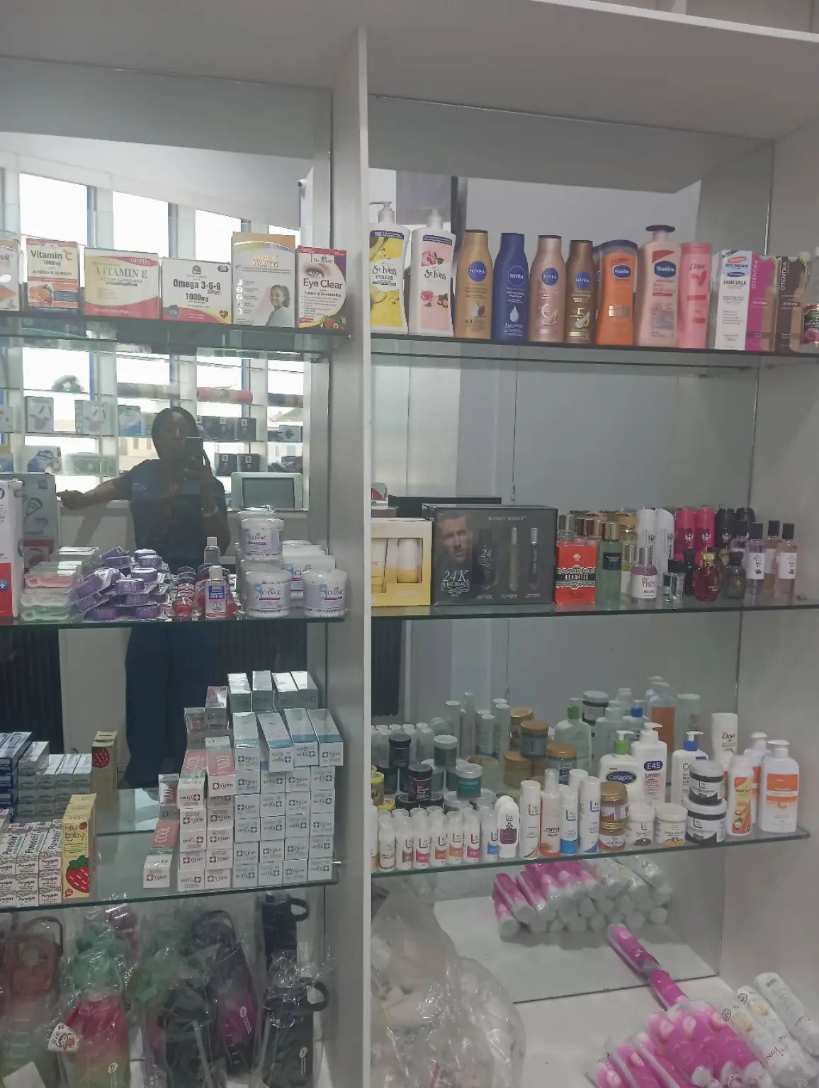 Pharmacist preparing medication order
